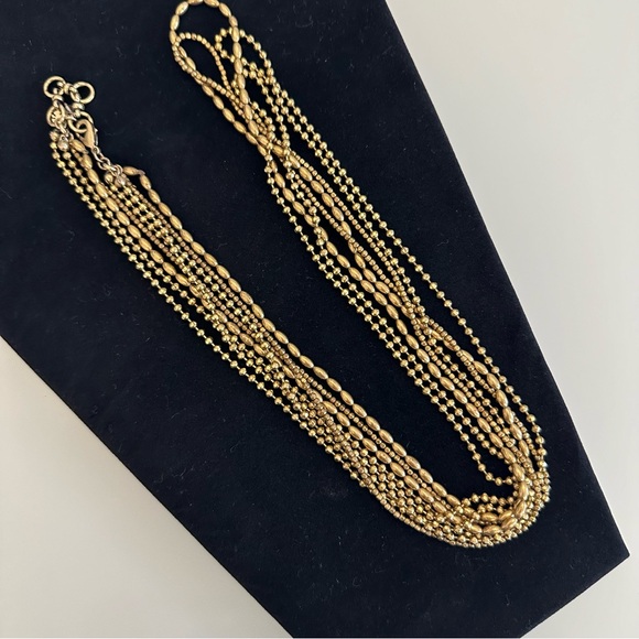 Lucky Brand | Gold-Tone Multi-Strand Bead Chain Long Necklace - Picture 12 of 16